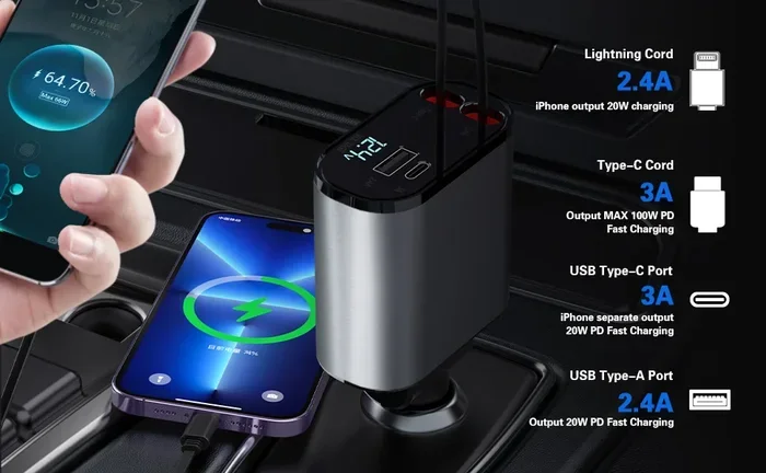Top Rated 3 in 1 Car Charger for Fast and Safe Charging